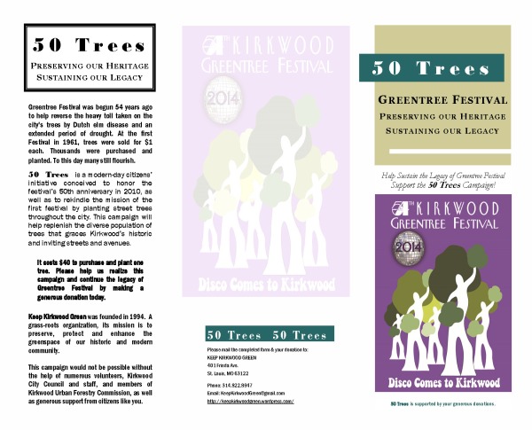 50_Trees_Brochure_2014; p 1 of  2